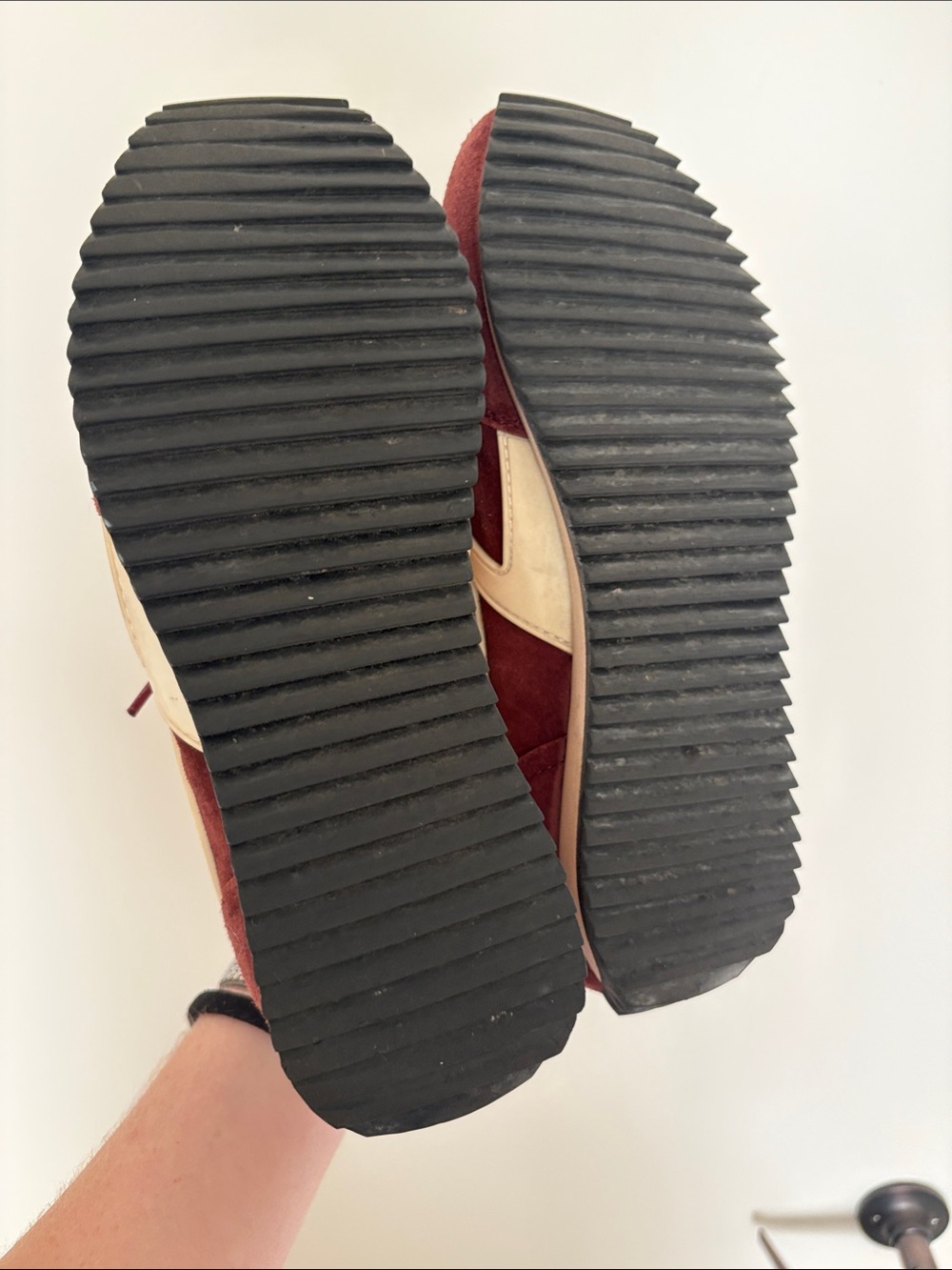 rag & bone Burgundy Suede Runner Sneakers with Cream Accent - Picture 6 of 13